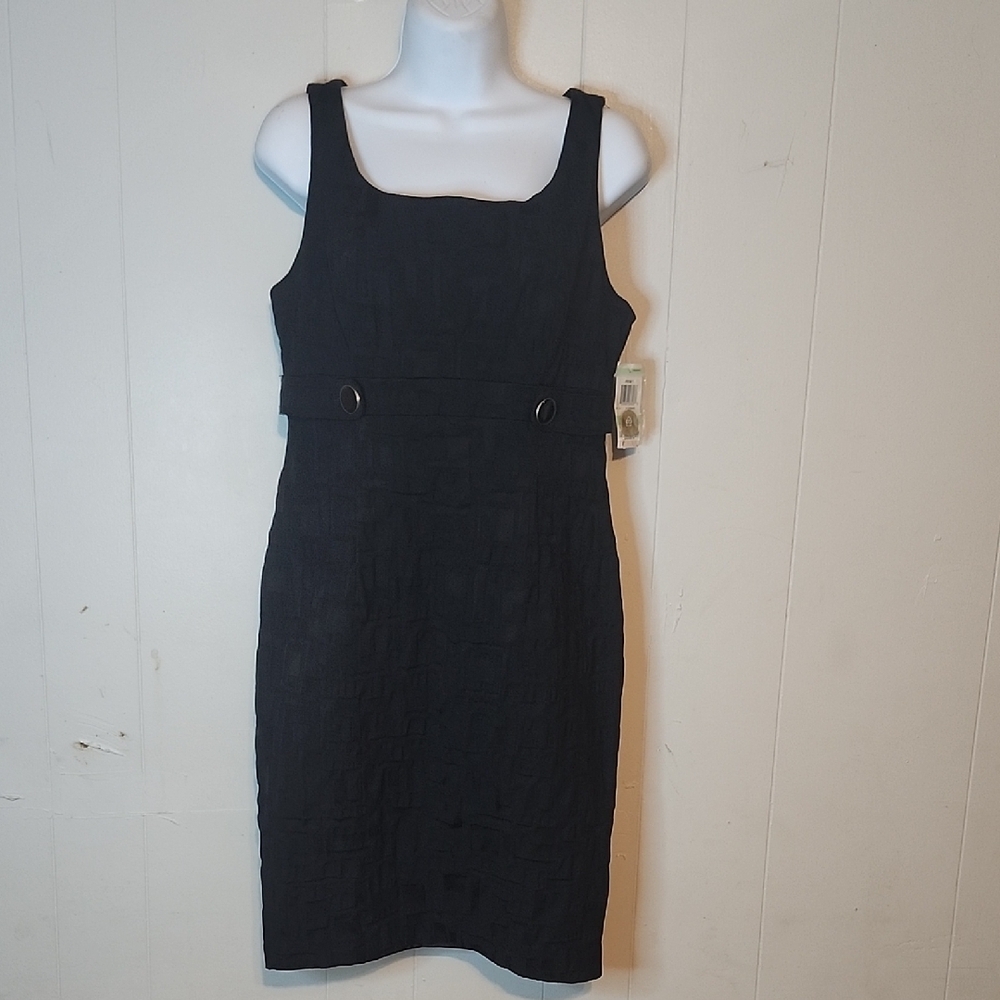 INC International Concepts Black Sheath Midi Dress